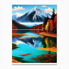 Autumn Mountain Lake 2 Canvas Print