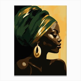 African Woman In A Turban 12 Canvas Print