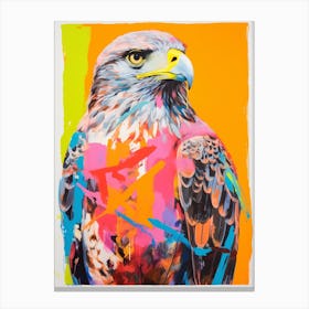 Colourful Bird Painting Red Tailed Hawk 1 Canvas Print