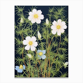 Love In A Mist Nigella 1 Flower Painting Canvas Print