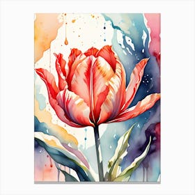 Blossoming Dreams of Spring A Tulip Watercolor Painting 3 Toile