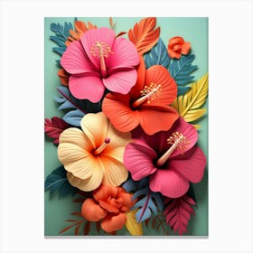 Hibiscus Flowers 1 Canvas Print