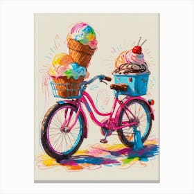 Ice Cream Bike Canvas Print