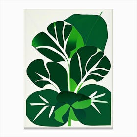 Watercress Leaf Vibrant Inspired Canvas Print