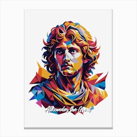 Alexander The Great 1 Portrait WPAP Pop Art Canvas Print