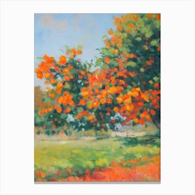 Orange Tree Watercolour Canvas Print