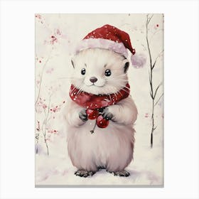 Christmas Otter 1 Canvas Print