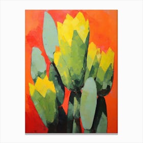 Cactus Painting Nopal Cactus 3 Canvas Print