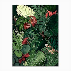 Jungle Foliage 8 Botanicals Canvas Print