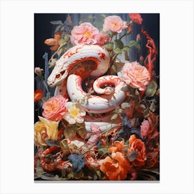 Snakes And Roses Canvas Print