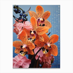 Surreal Florals Orchid 1 Flower Painting Canvas Print