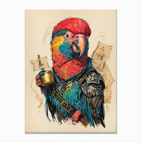 Pirate Parrot 1 Canvas Print