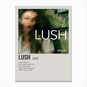 Mitski 2012 Lush Album Cover Canvas Poster Bedroom Decor 3 Canvas Print