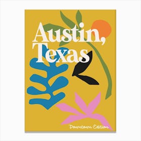 Austin Texas Abstract Canvas Print
