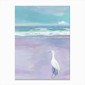 Beach Egret Canvas Print