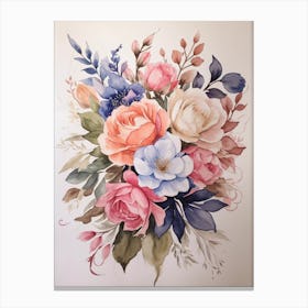 Watercolor Flowers Canvas Print