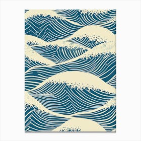 Japanese Waves Pattern Canvas Print