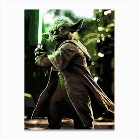 Star Wars movie Yoda Canvas Print