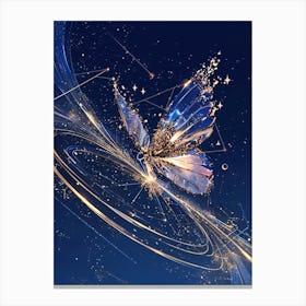 Abstract Butterfly In Space Canvas Print