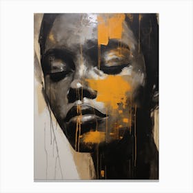 'Black And Yellow' Canvas Print