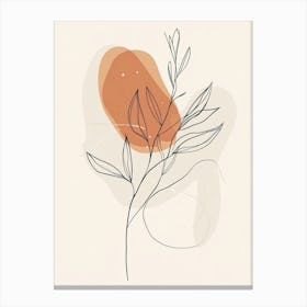 Abstract Drawing Of A Plant Canvas Print