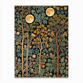 William Morris Moonlight In The Forest Canvas Print