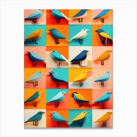 Collage Of Birds Canvas Print