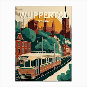 Wuppertal Germany Retro Canvas Print