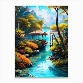 Hut In The Jungle Canvas Print