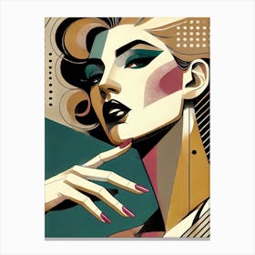 Stylized Woman Portrait Canvas Print