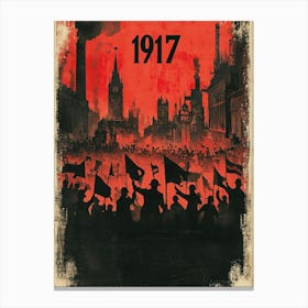 Aihrgdesign A Vintage Political Poster Depicting The Russian 11 Canvas Print