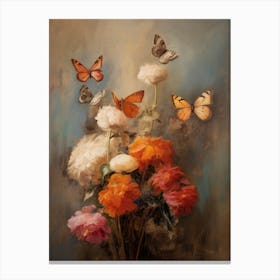 'Fluttering Butterflies' Odilon Redon Inspired Canvas Print