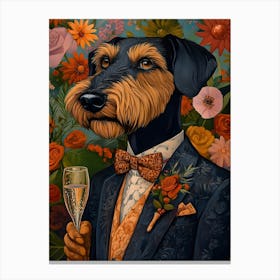 Airedale Whimsy 3 Canvas Print