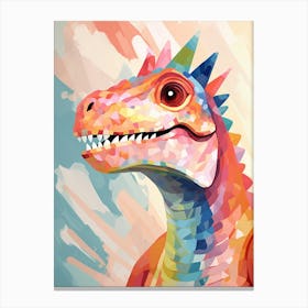 Colourful Dinosaur Cryolophosaurus 2 Canvas Print