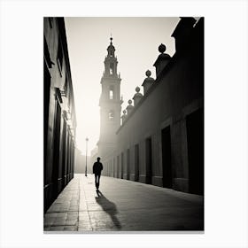 Zaragoza, Spain, Black And White Analogue Photography 2 Canvas Print