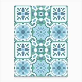 Tile Pattern - Azulejo - vector tiles, Portuguese tiles Canvas Print