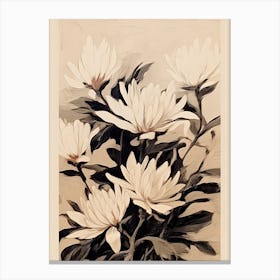 Chrysanthemum Ink On Paper Drawing 2 Canvas Print