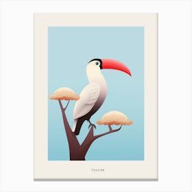 Minimalist Toucan 4 Bird Poster Canvas Print
