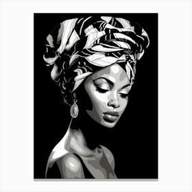 African Woman In A Turban 8 Canvas Print