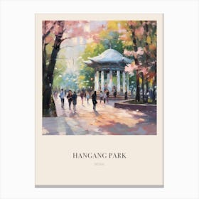 Hangang Park Seoul Vintage Cezanne Inspired Poster Canvas Print