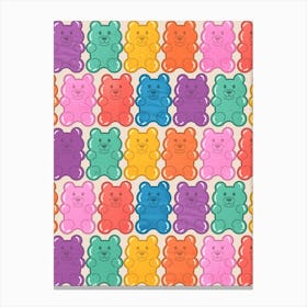 Rainbow Jelly Bears Canvas Print