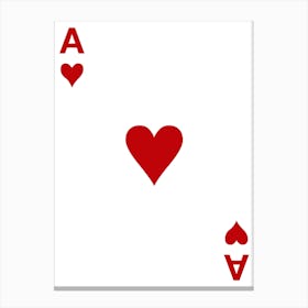 1iamfy 1246 Ace Of Hearts Red Copy Canvas Print