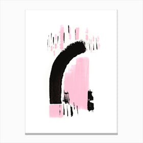 Minimal Black And Pink 2 Canvas Print