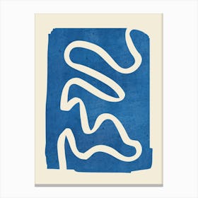Abstract Minimal Blue Canvas Print
