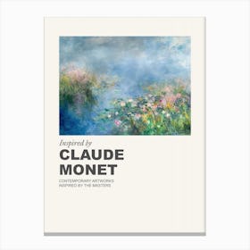 Museum Poster Inspired By Claude Monet 2 Canvas Print
