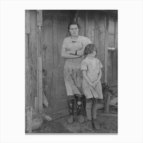 Two Children Of John Scott, A Hired Man Living Near Ringgold, Iowa By Russell Lee Canvas Print