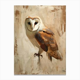 Spectacled Owl Japanese Painting 3 Canvas Print