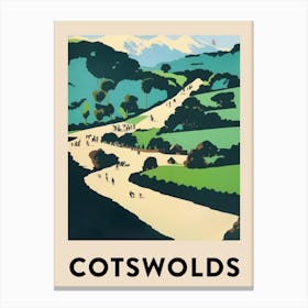 Cotswolds 5 Vintage Travel Poster Canvas Print