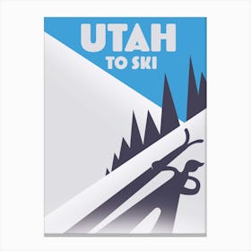 Utah To Ski Canvas Print