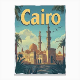 Aihrgdesign A Mid Century Modern Travel Poster For Cairo Show Dd189960 E82f 45ee 88b0 78210f50b3df 0 Canvas Print